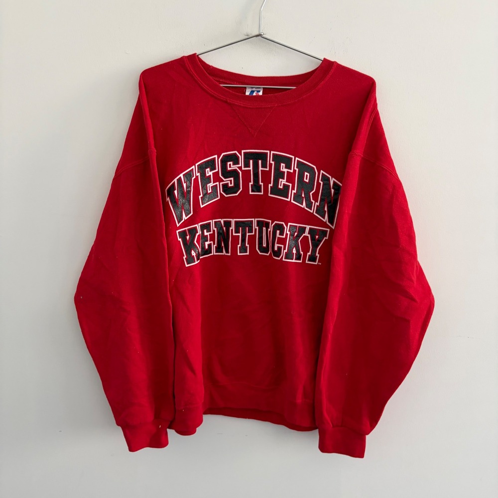 Russell Athletic Western Kentucky University WKU Sweatshirt Red Large